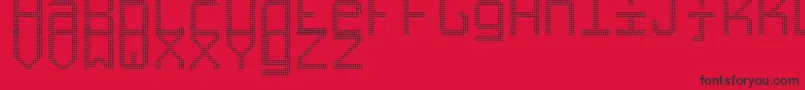 TripleledSt Font – Black Fonts on Red Background