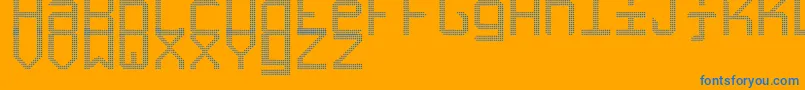 TripleledSt Font – Blue Fonts on Orange Background