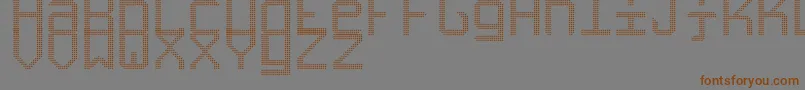 Шрифт TripleledSt – коричневые шрифты на сером фоне