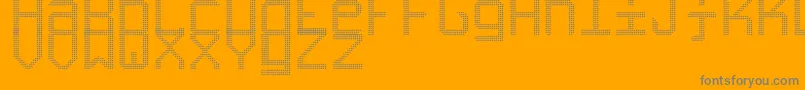 TripleledSt Font – Gray Fonts on Orange Background