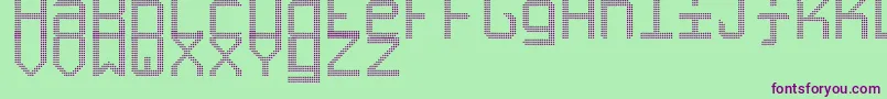 TripleledSt Font – Purple Fonts on Green Background