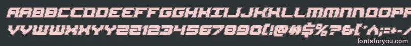 Gearheadacadital-Schriftart – Rosa Schriften auf schwarzem Hintergrund