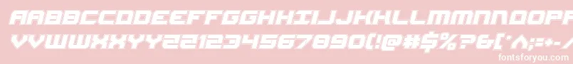 Gearheadacadital-Schriftart – Weiße Schriften auf rosa Hintergrund