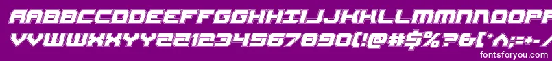 Шрифт Gearheadacadital – белые шрифты на фиолетовом фоне