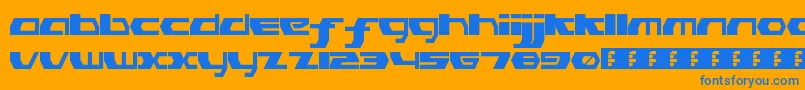 Police PinkHasGoneExtinctRegular – polices bleues sur fond orange