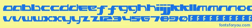 PinkHasGoneExtinctRegular Font – Blue Fonts on Yellow Background