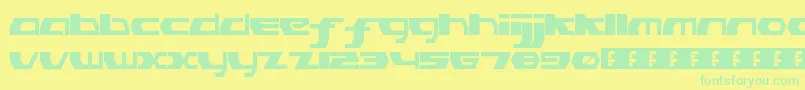 PinkHasGoneExtinctRegular Font – Green Fonts on Yellow Background