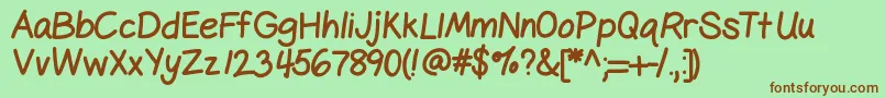 Gelpen Font – Brown Fonts on Green Background