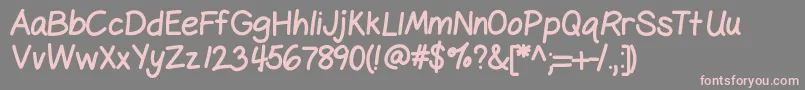 Gelpen Font – Pink Fonts on Gray Background