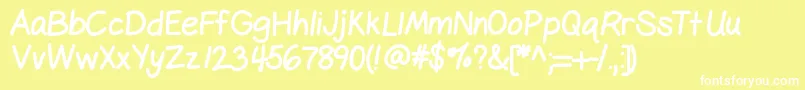 Gelpen Font – White Fonts on Yellow Background