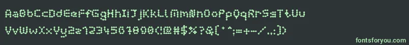 CurlyLavaBubble-Schriftart – Grüne Schriften auf schwarzem Hintergrund