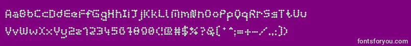 Шрифт CurlyLavaBubble – зелёные шрифты на фиолетовом фоне