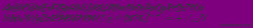 BlazeItcTt Font – Black Fonts on Purple Background