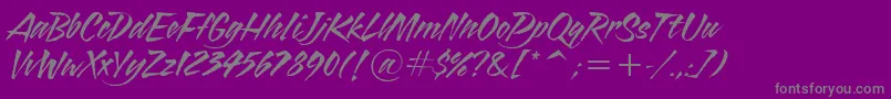 BlazeItcTt Font – Gray Fonts on Purple Background