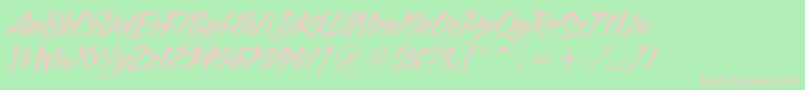 BlazeItcTt Font – Pink Fonts on Green Background