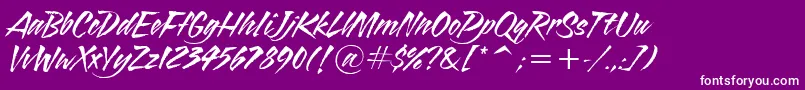 BlazeItcTt Font – White Fonts on Purple Background