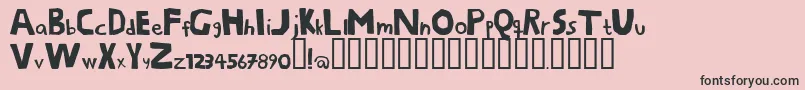 Gimp Font – Black Fonts on Pink Background