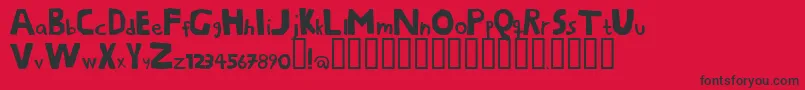 Gimp Font – Black Fonts on Red Background