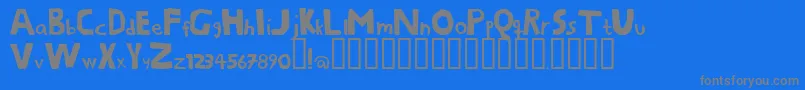 fuente Gimp – Fuentes Grises Sobre Fondo Azul