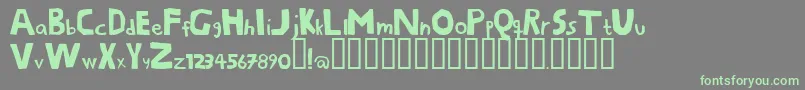 Gimp Font – Green Fonts on Gray Background