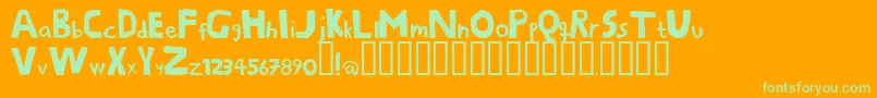 Gimp Font – Green Fonts on Orange Background