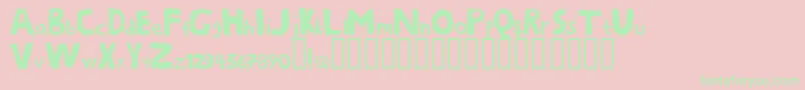 Gimp Font – Green Fonts on Pink Background