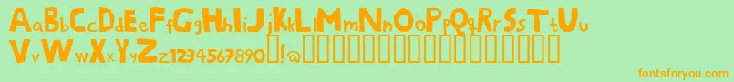 Gimp Font – Orange Fonts on Green Background