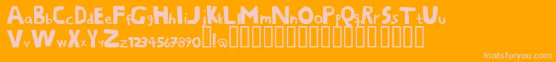 Gimp Font – Pink Fonts on Orange Background
