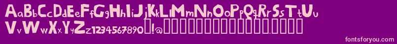 Gimp Font – Pink Fonts on Purple Background