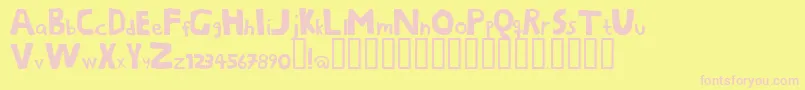 Gimp Font – Pink Fonts on Yellow Background