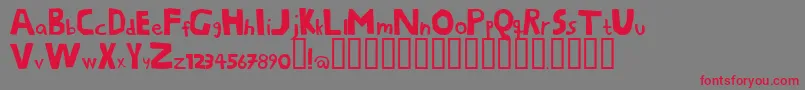 Gimp Font – Red Fonts on Gray Background