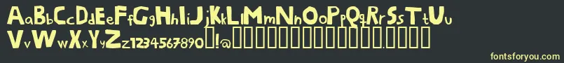 Gimp Font – Yellow Fonts on Black Background