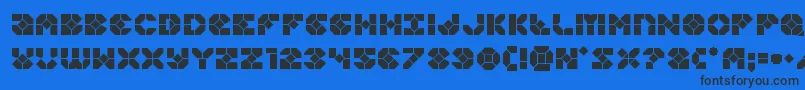 Zoomrunner Font – Black Fonts on Blue Background