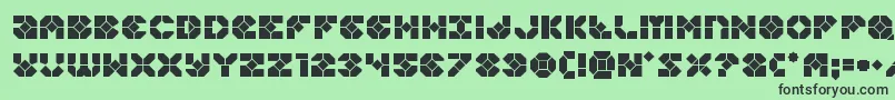 Zoomrunner Font – Black Fonts on Green Background