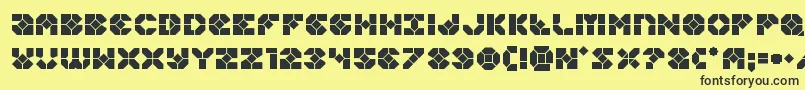 Zoomrunner Font – Black Fonts on Yellow Background