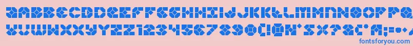 Zoomrunner Font – Blue Fonts on Pink Background