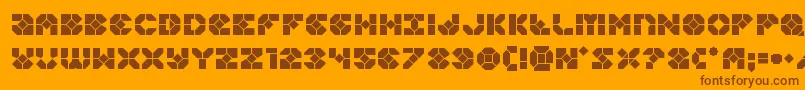 Zoomrunner Font – Brown Fonts on Orange Background