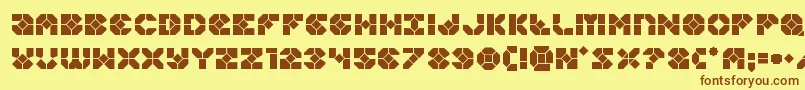 Zoomrunner Font – Brown Fonts on Yellow Background