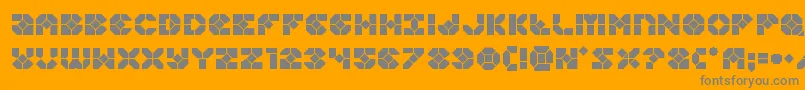 Zoomrunner Font – Gray Fonts on Orange Background