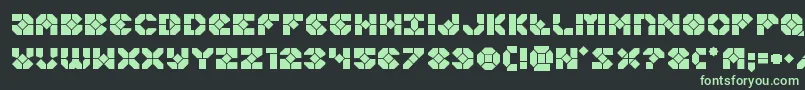 Zoomrunner-fontti – vihreät fontit mustalla taustalla
