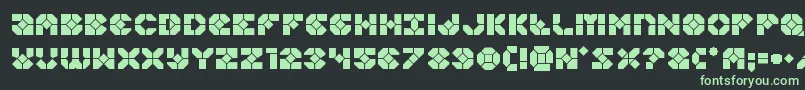 フォントZoomrunner – 黒い背景に緑の文字