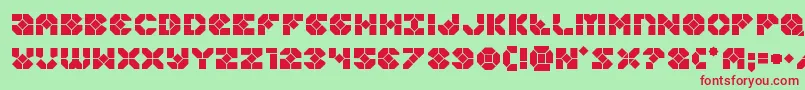 Zoomrunner Font – Red Fonts on Green Background