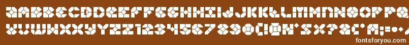 フォントZoomrunner – 茶色の背景に白い文字