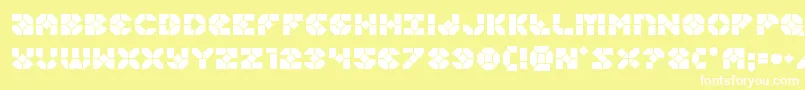 Zoomrunner Font – White Fonts on Yellow Background