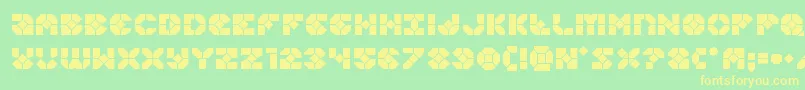 Шрифт Zoomrunner – жёлтые шрифты на зелёном фоне