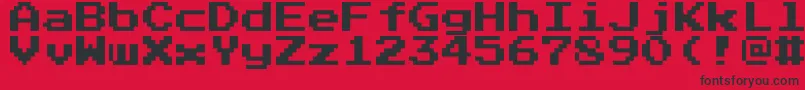 Pressstart2pRegular Font – Black Fonts on Red Background