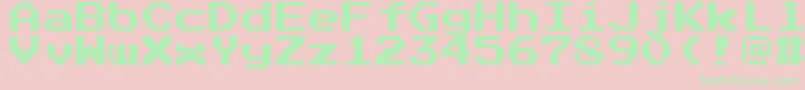 Pressstart2pRegular Font – Green Fonts on Pink Background