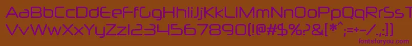 NeuropolxcdRegular Font – Purple Fonts on Brown Background