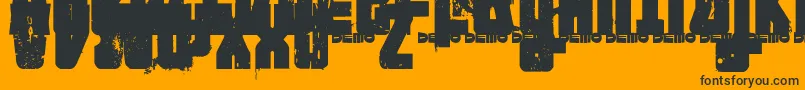 Ftnipd Font – Black Fonts on Orange Background