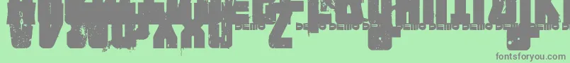 Ftnipd Font – Gray Fonts on Green Background